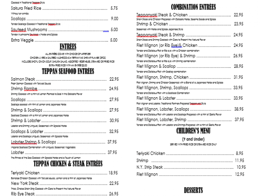 Sakura Japanese Steak, Seafood House & Sushi Bar Sakura Japanese Steak, Seafood House & Sushi Bar